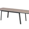 TABLE PAVANE EXTENSIBLE VERRE IMPRIME GRAPHITE 10 PLACES