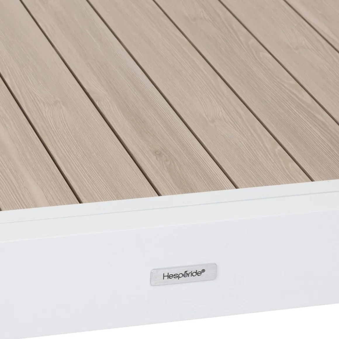 TABLE PIAZZA EXTENSIBLE ALUMINIUM LIN BLANC 10 PLACES