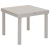 TABLE PIAZZA EXTENSIBLE ALUMINIUM ARGILE 8 PLACES