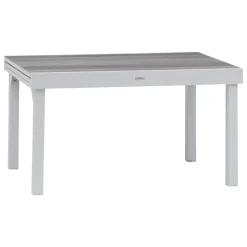TABLE PIAZZA EXTENSIBLE ALUMINIUM SMOKE 10 PLACES