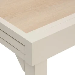 TABLE PIAZZA EXTENSIBLE VERRE IMPRIME ARGILE 8 PLACES