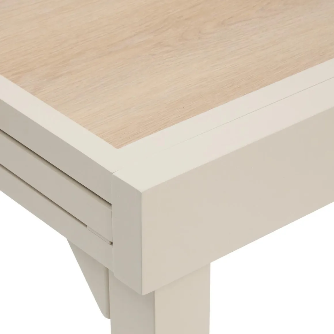TABLE PIAZZA EXTENSIBLE VERRE IMPRIME ARGILE 8 PLACES