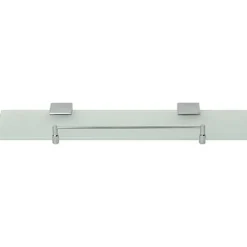 TABLETTE VERRE GIVRE A FIXER 52 CM ZAMACK ACIER INOXYDABLE V