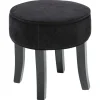 TABOURET ADRIEL VELOURS NOIR
