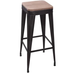 TABOURET BAR METAL JORIS NOIR H.79.5CM