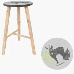 TABOURET CERF 27.5X51CM M2