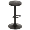 TABOURET DE BAR ILSA HAUTEUR AJUSTABLE NOIR ET GRIS