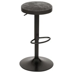 TABOURET DE BAR ILSA HAUTEUR AJUSTABLE NOIR ET GRIS