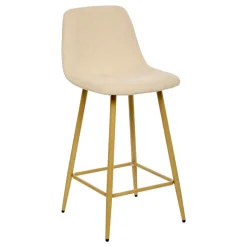 TABOURET DE BAR ROKA BEIGE HAUTEUR ASSISE 65CM