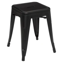 TABOURET METAL NIKO NOIR