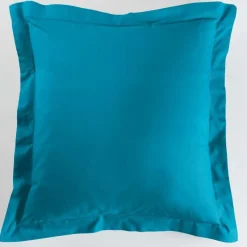 TAIE D OREILLER VOLANT PLAT 63X63CM LINA OUTREMER