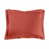 TAIE D OREILLER 50X70CM UNI 57 FILS LINA TERRACOTTA