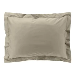 TAIE OREILLER 50X70CM PERCALE UNI 78 FILS SABLE