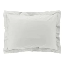 TAIE OREILLER 50X70CM PERCALE UNI 78 FILS BLANC