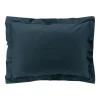 TAIE OREILLER 50X70CM PERCALE UNI 78 FILS BLEU NUIT