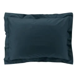 TAIE OREILLER 50X70CM PERCALE UNI 78 FILS BLEU NUIT