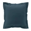 TAIE OREILLER 63X63CM PERCALE UNI 78 FILS BLEU NUIT