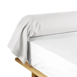 TAIE TRAVERSIN 85X185CM UNI 57 FILS LINA BLANC