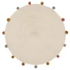 TAPIS ARLEQUIN POMPONS D.90CM