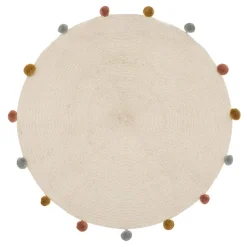 TAPIS ARLEQUIN POMPONS D.90CM