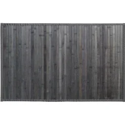 TAPIS BAMBOU LATTE GRIS FONCE 50X80CM