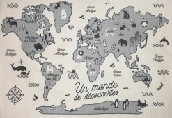TAPIS CARTE DU MONDE