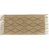 TAPIS CONGO JUTE IMPRIME OR 45X90CM NATUREL NOIR