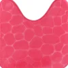 TAPIS CONTOUR WC MEMOIRE DE FORME GALET 45X50CM FUSCHIA
