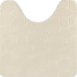 TAPIS CONTOUR WC MEMOIRE DE FORME GALET 45X50CM NATUREL