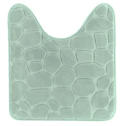 TAPIS CONTOUR WC MICROFIBRE GALET 45X50CM EUCALYPTUS