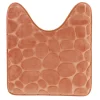 TAPIS CONTOUR WC MICROFIBRE GALET 45X50CM CUIVRE