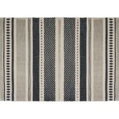 TAPIS COTON IMPRIME GRIS FONCE 60X90CM