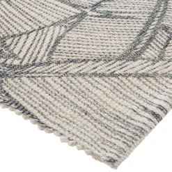 TAPIS COTON IMPRIME GRIS FONCE 60X90CM