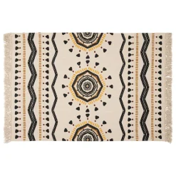 TAPIS COTON IMPRIME TRIBAL 120X170CM