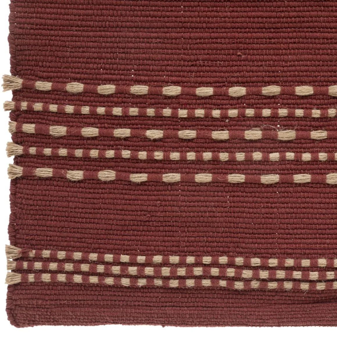 TAPIS COTON JUTE BOTA TERRACOTTA 70X140CM