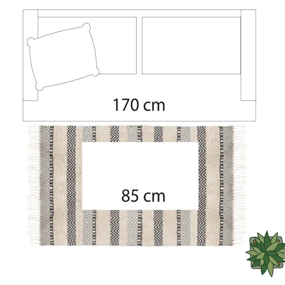 TAPIS COTON RELIEF 2 D.90X150CM