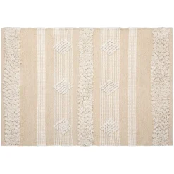 TAPIS COTON SABLE CUIVRE 60X90CM