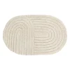 TAPIS COTON TUFTE OVAL 50X80CM GREGE