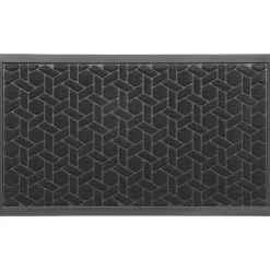 TAPIS CUBIQUE 43X75CM CAOUTCHOUC NOIR