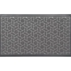 TAPIS CUBIQUE 43X75CM CAOUTCHOUC GRIS FONCE
