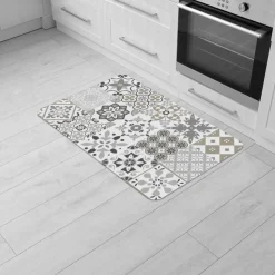 TAPIS DECO RECTANGLE 45X75 CM MOUSSE IMPRIMEE SALOU NATUREL