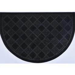 TAPIS DREW DEMI LUNE 40X60CM DAMIER CAOUTCHOUC NOIR