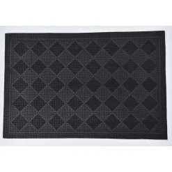 TAPIS DREW 40X60CM DAMIER CAOUTCHOUC NOIR