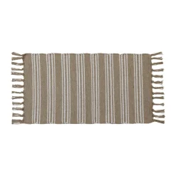 TAPIS EDEN 45X90CM NATUREL BLANC