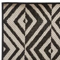 TAPIS EXTERIEUR ET INTERIEUR COLOR NOIR ET BLANC 150X230CM