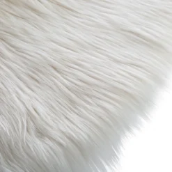 TAPIS FOURRURE ROND BLANC