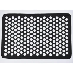 TAPIS HAROLD 40X60CM GRILLE CAOUTCHOUC NOIR