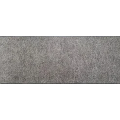 TAPIS HEXAGONE 45X120CM POLYESTER VELOURS GRIS CLAIR