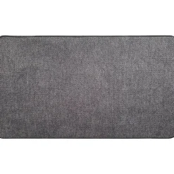 TAPIS HEXAGONE 45X80CM POLYESTER VELOURS GRIS FONCE