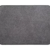 TAPIS HEXAGONE 45X60CM POLYESTER VELOURS GRIS FONCE